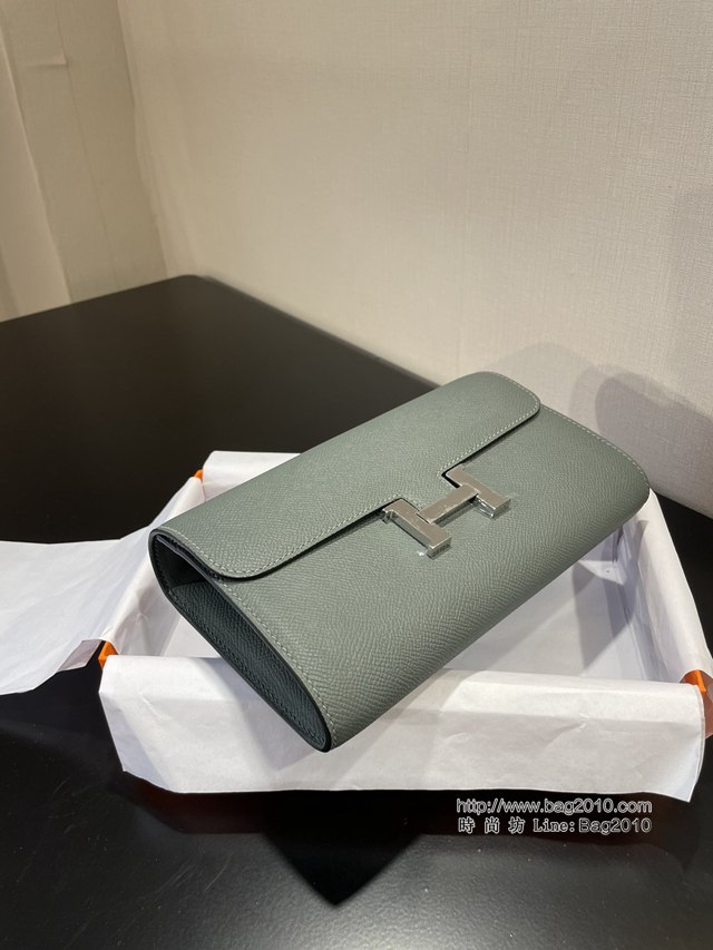 Hermes女士小挎包 愛馬仕Constance康康to go斜挎包 杏仁綠銀扣  tdh2311